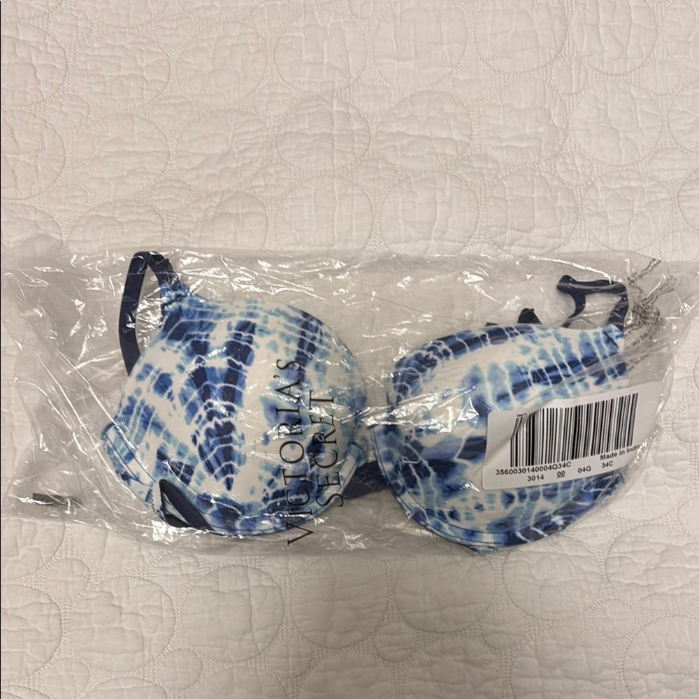 Victoria's Secret Blue Tie-Dye Push-up Bra